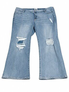 Plus Size 34 36 denim blue jeans "Waistband Signature Fit Mid Rise" Casual pants